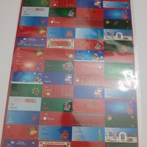 Holiday/ Christmas Peel and Stick Gifts Tags 104 Pcs